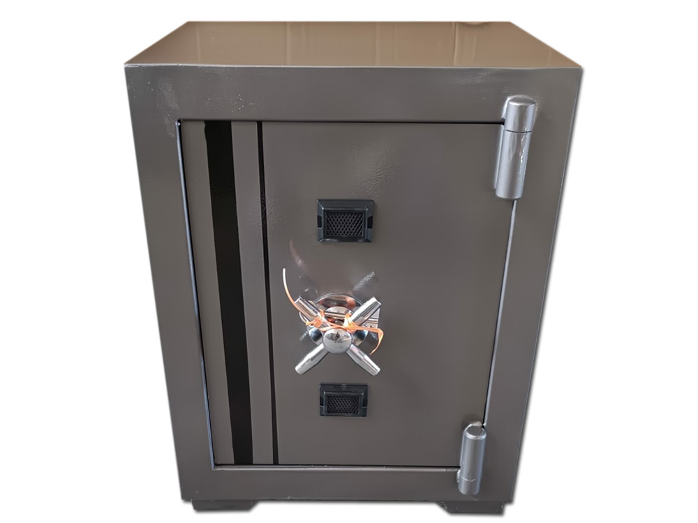 Zırhlı para kasası gri çelik