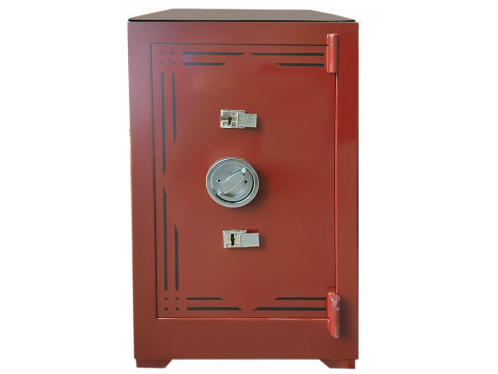 Kırmızı zırhlı para kasası