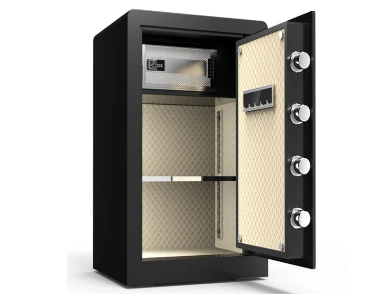 Premium zırhlı para kasası açık kapı
